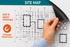 Contractor Management Board with In/Out Status Sliders, Site Map and Document Holders